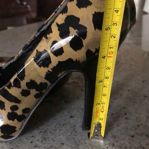 Gianni Bini Patent Leopard Print Heels - Picture 9 of 9